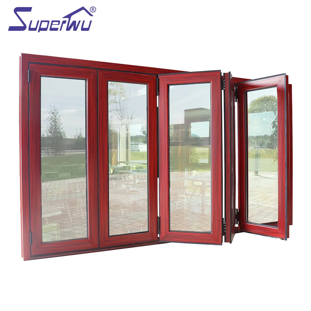 Superwu hurrican proof high quality bifolding window Factory wholesale bifold window aluminium door window manufacturer