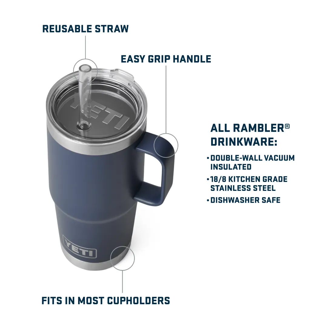 YETI RAMBLER 25 OZ STRAW MUG